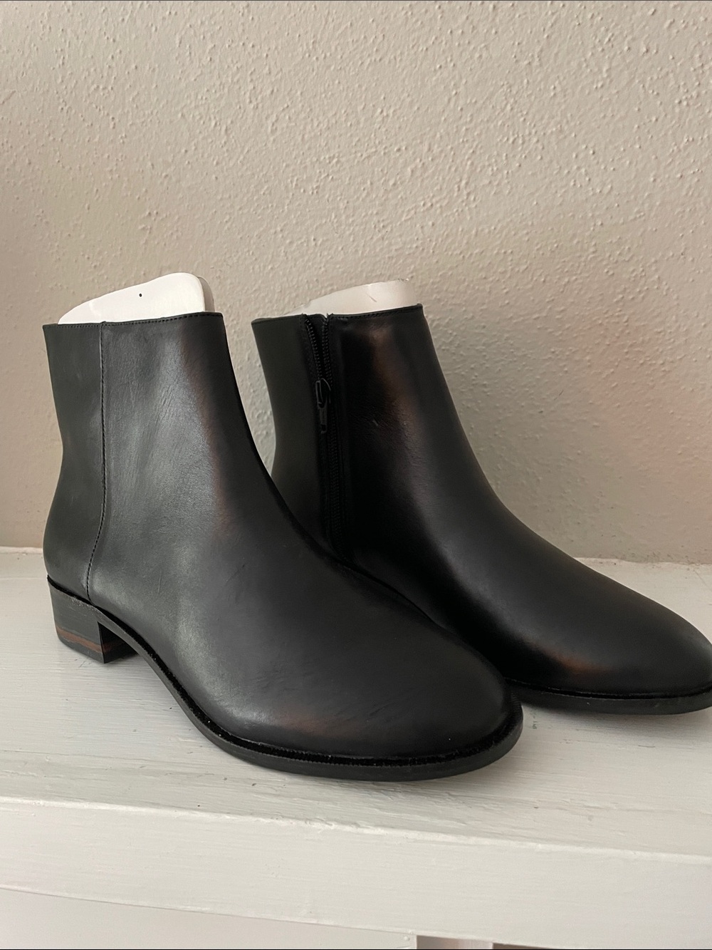 Talbots Black Leather Teague Ankle Boots. 7.5M